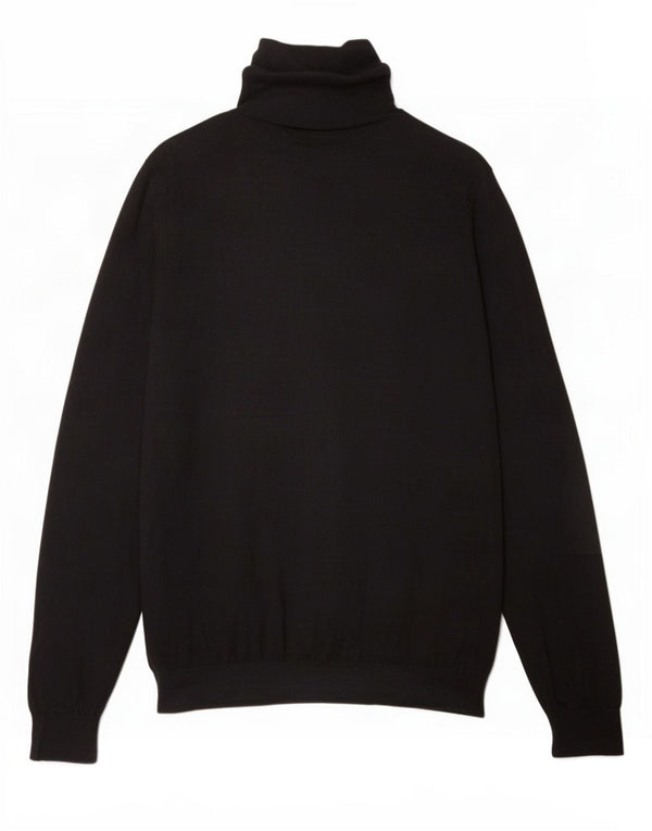 Massimo Dutti Jersey de cuello vuelto para mujer UK 46 Large Algodón negro