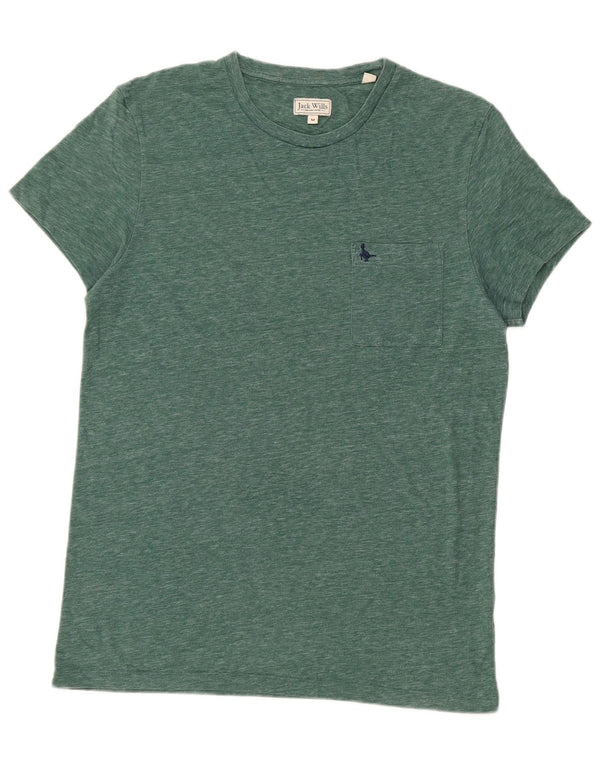 Camiseta Jack Wills para hombre Top de algodón moteado verde medio