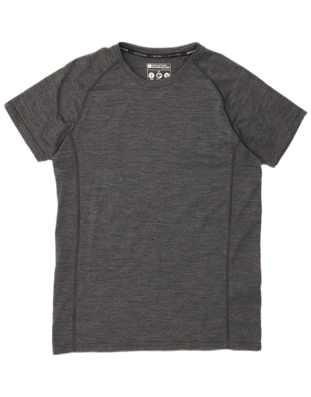 Camiseta para hombre de Mountain Warehouse Top de lana merino moteada en gris medio