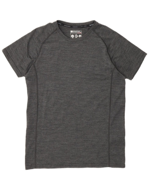 Camiseta para hombre de Mountain Warehouse Top de lana merino moteada en gris medio