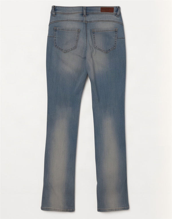 Benetton Vaqueros Slim Desgastados Con Corte Bota W26 L31 Azul