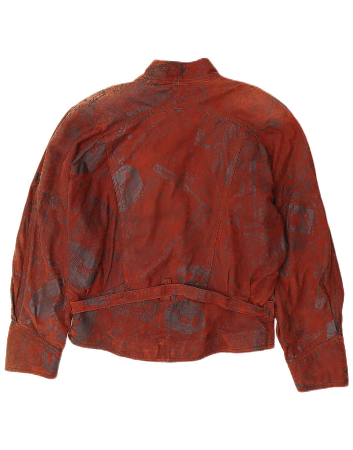 Maddox Chaqueta de cuero extragrande para mujer EU 40 Cuero burdeos mediano