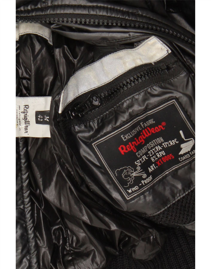 REFRIGIWEAR Chaqueta acolchada con capucha para mujer IT 42 Mediana Poliamida negra