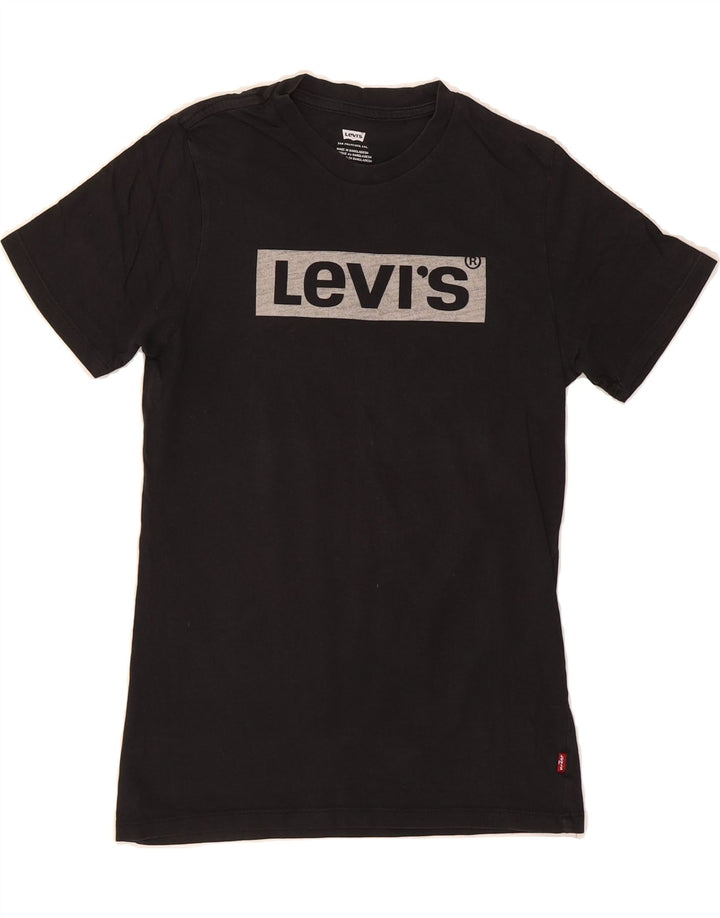 LEVI'S Womens Graphic T-Shirt Top UK 2 2XS Black Vintage Levi's and Second-Hand Levi's from Messina Hembry 