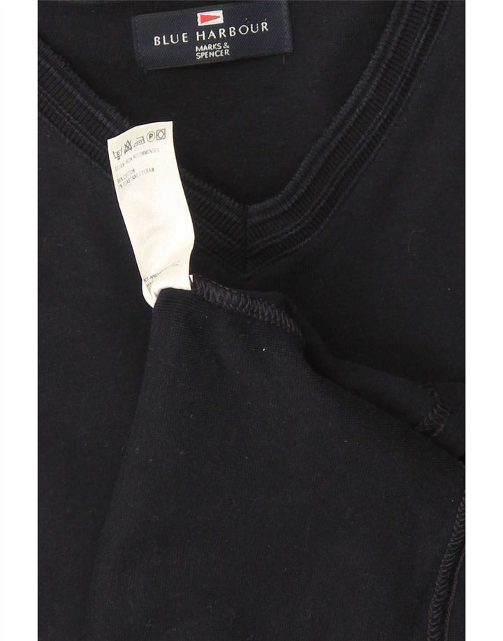 Marks & Spencer Hombre Blue Harbor Top Manga Larga XL Algodón Azul Marino