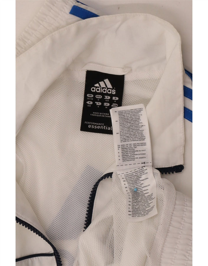 Adidas - Chaqueta de chándal gráfica para hombre, talla 36/38, poliéster blanco pequeño