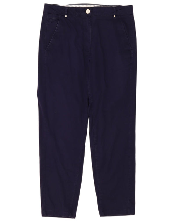 Marks & Spencer Pantalones Chinos para Mujer UK 12 Medium W32 L28 Azul Marino