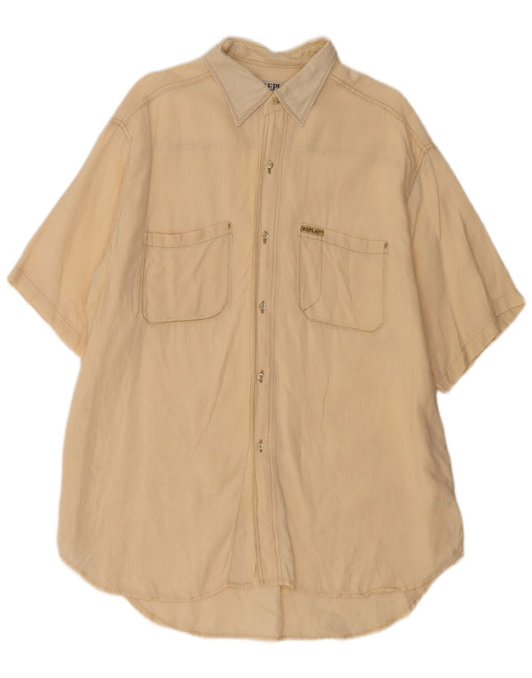 Replay Camisa Manga Corta Hombre XL Beige
