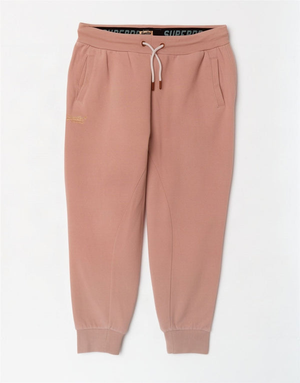 Superdry Pantalones de chándal para mujer Joggers UK 46 Large Pink Cotton