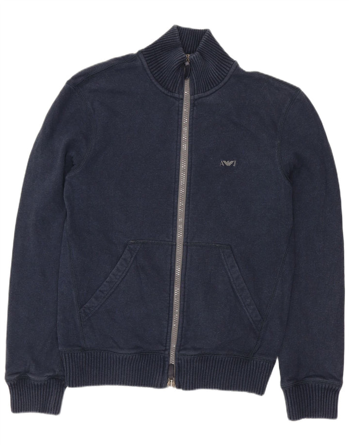 Armani Jeans Hombre Chándal Top Chaqueta Mediano Azul Marino Algodón