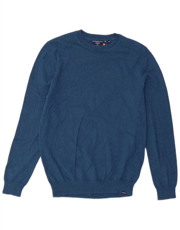 Superdry Jersey De Cuello Redondo Para Hombre De Algodón Azul Medio