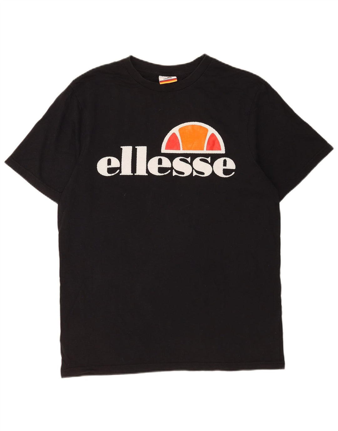 Ellesse - Camiseta gráfica para hombre, talla mediana, algodón negro