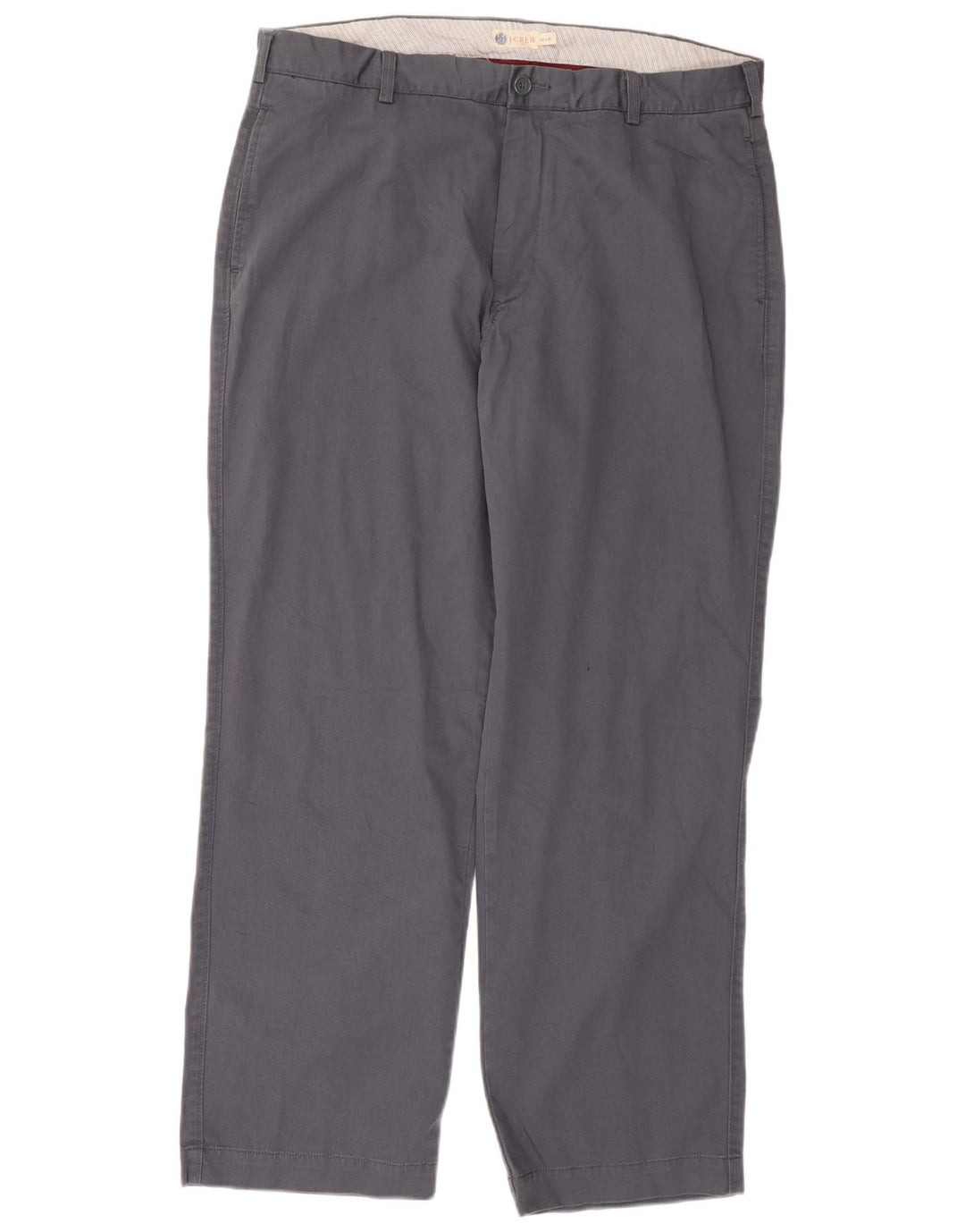 J. CREW Pantalón chino recto para hombre W38 L32 Algodón gris