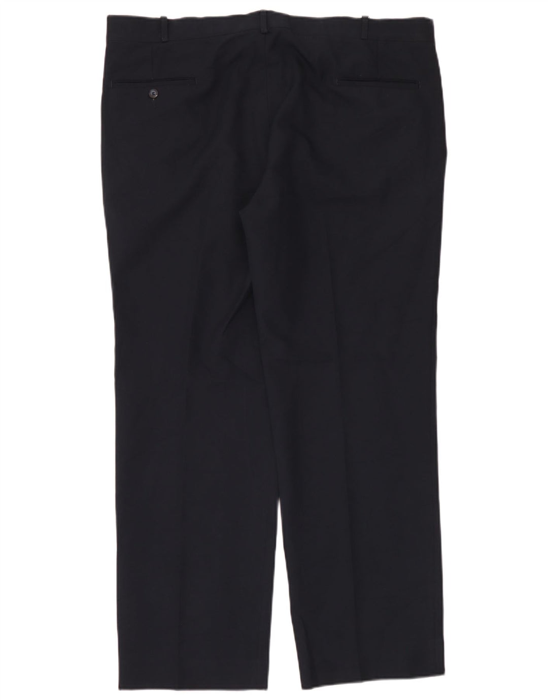 Farah Pantalón de traje recto para hombre W42 L33 Poliéster azul marino
