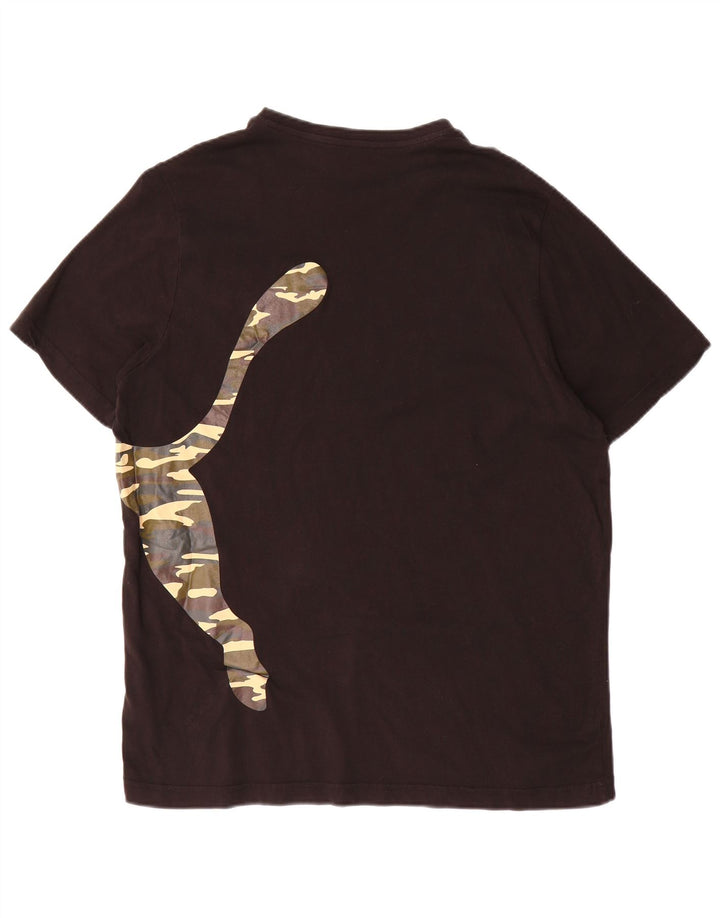 Puma - Camiseta gráfica para hombre, talla grande, algodón negro