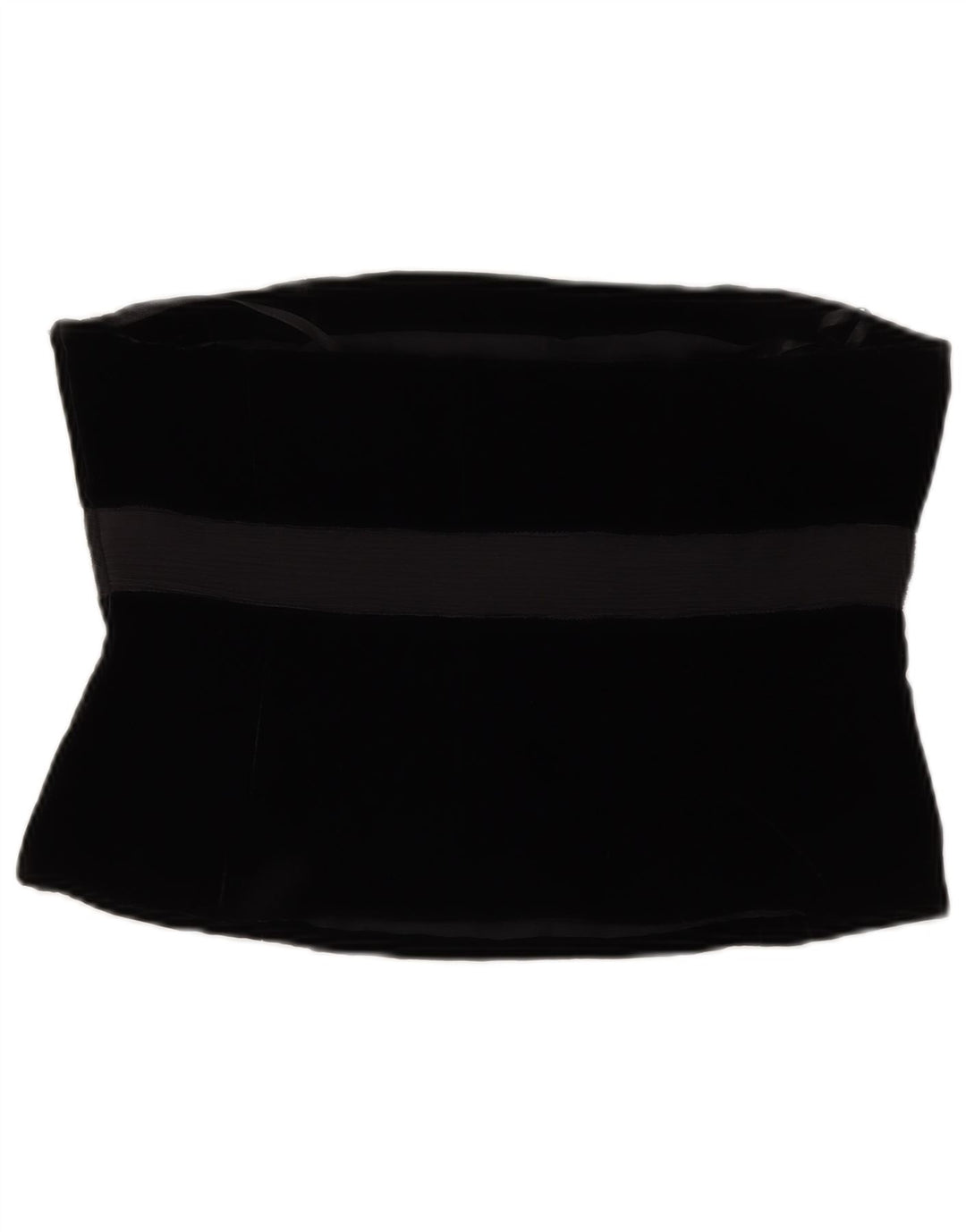 LAURA ASHLEY Top corsé de terciopelo para mujer UK 44 Viscosa negra mediana