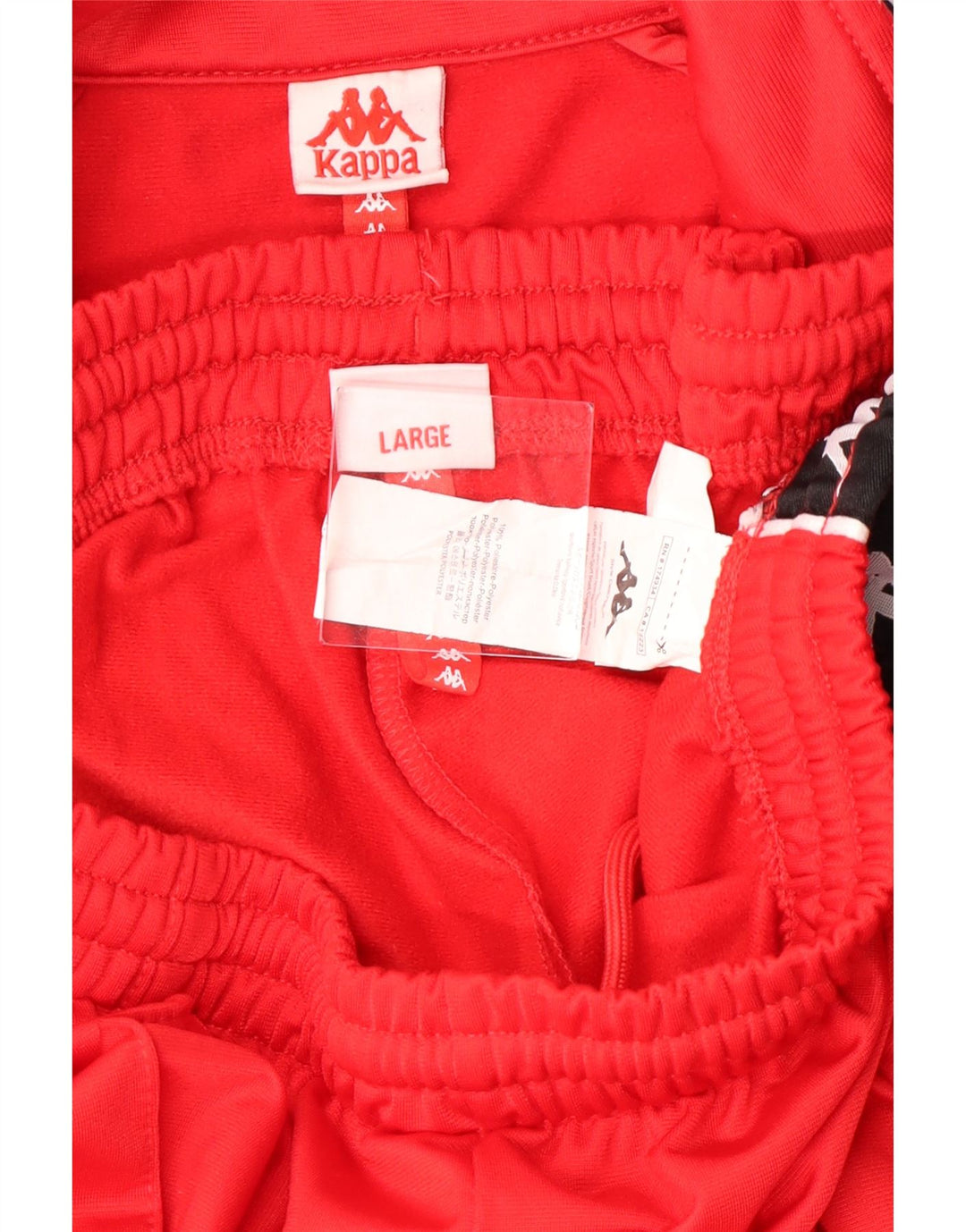 Kappa Chándal completo gráfico para mujer UK 40 Grande Rojo Colorblock Poliéster