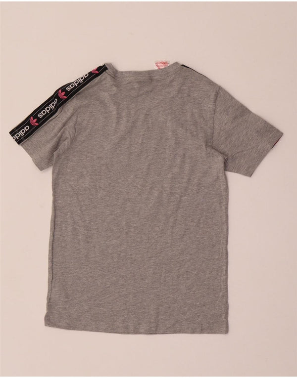 ADIDAS Camiseta gráfica para niña 9-10 años Gris Colorblock Algodón