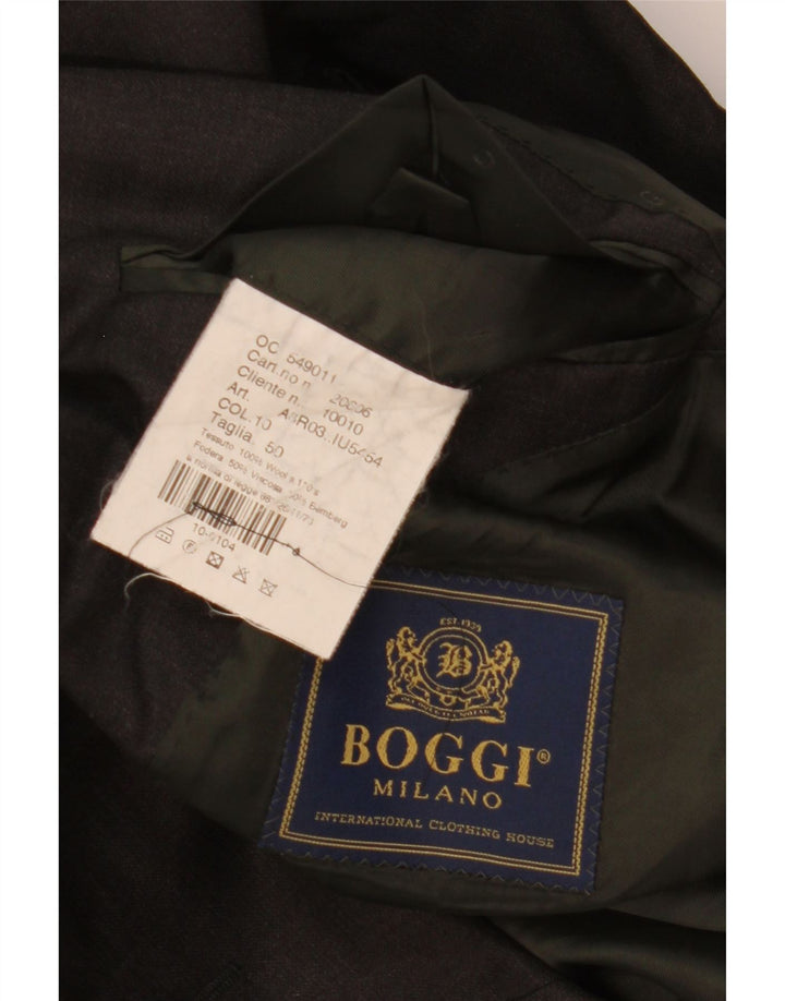 Boggi Chaqueta tipo blazer de 3 botones para hombre IT 50 Large Lana negra