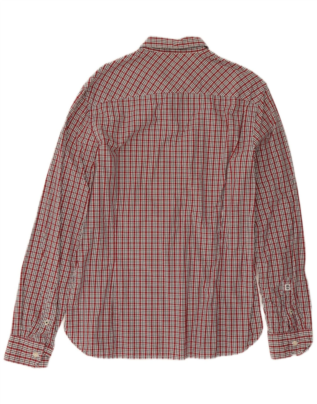Camisa Timberland Hombre Grande A Cuadros Rojos De Algodón