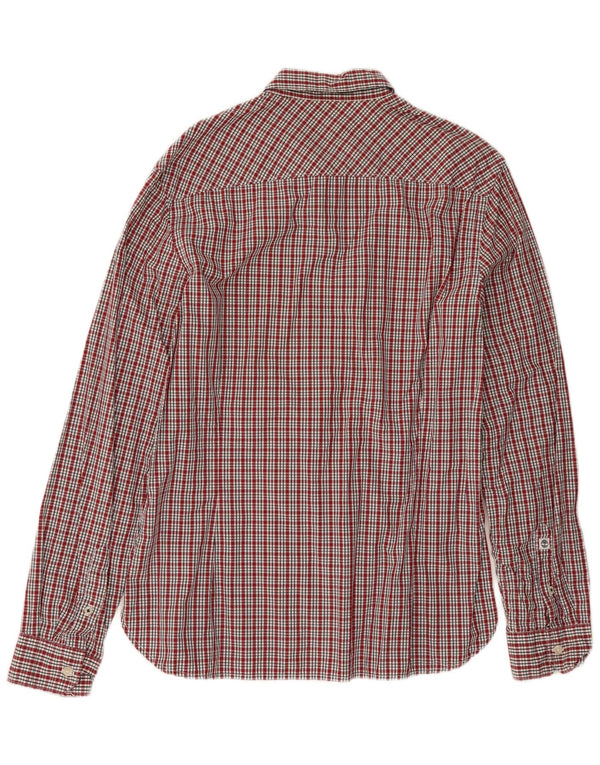 Camisa Timberland Hombre Grande A Cuadros Rojos De Algodón