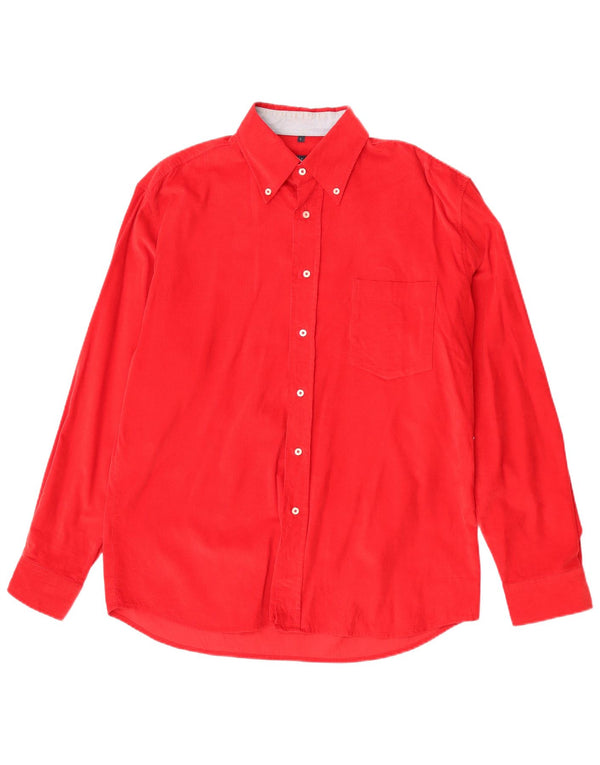 McNeal - Camisa de pana para hombre (algodón rojo grande)
