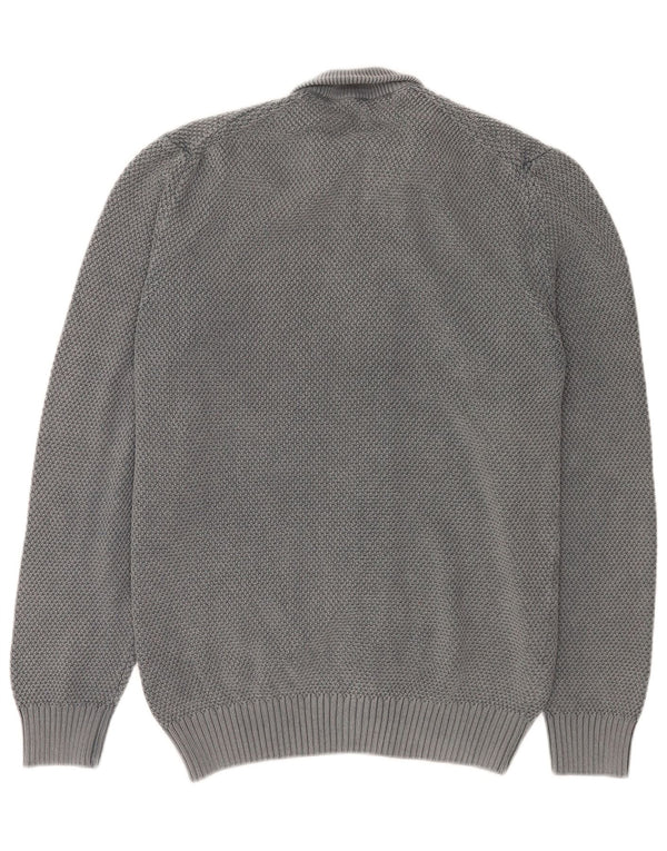 Cárdigan Hombre Trussardi Jeans Algodón Gris Medio