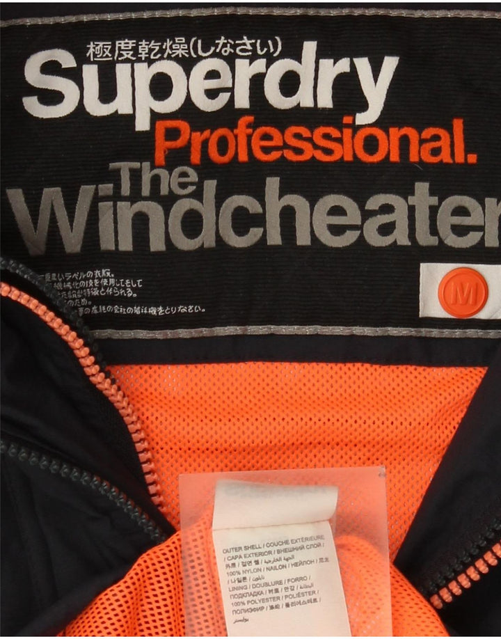 Superdry Chaqueta impermeable The Windcheater Graphic para mujer, talla 40, talla M, azul marino