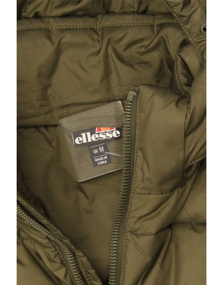 Chaqueta acolchada con capucha para hombre Ellesse UK 38 Poliéster verde medio