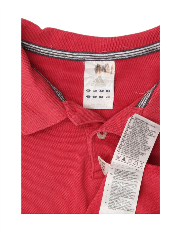 Adidas Polo para mujer UK 14 Mediano Rojo Algodón