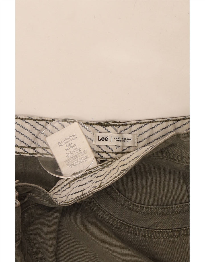 LEE Pantalones cortos cargo para mujer US 12 Large W32 Caqui Algodón