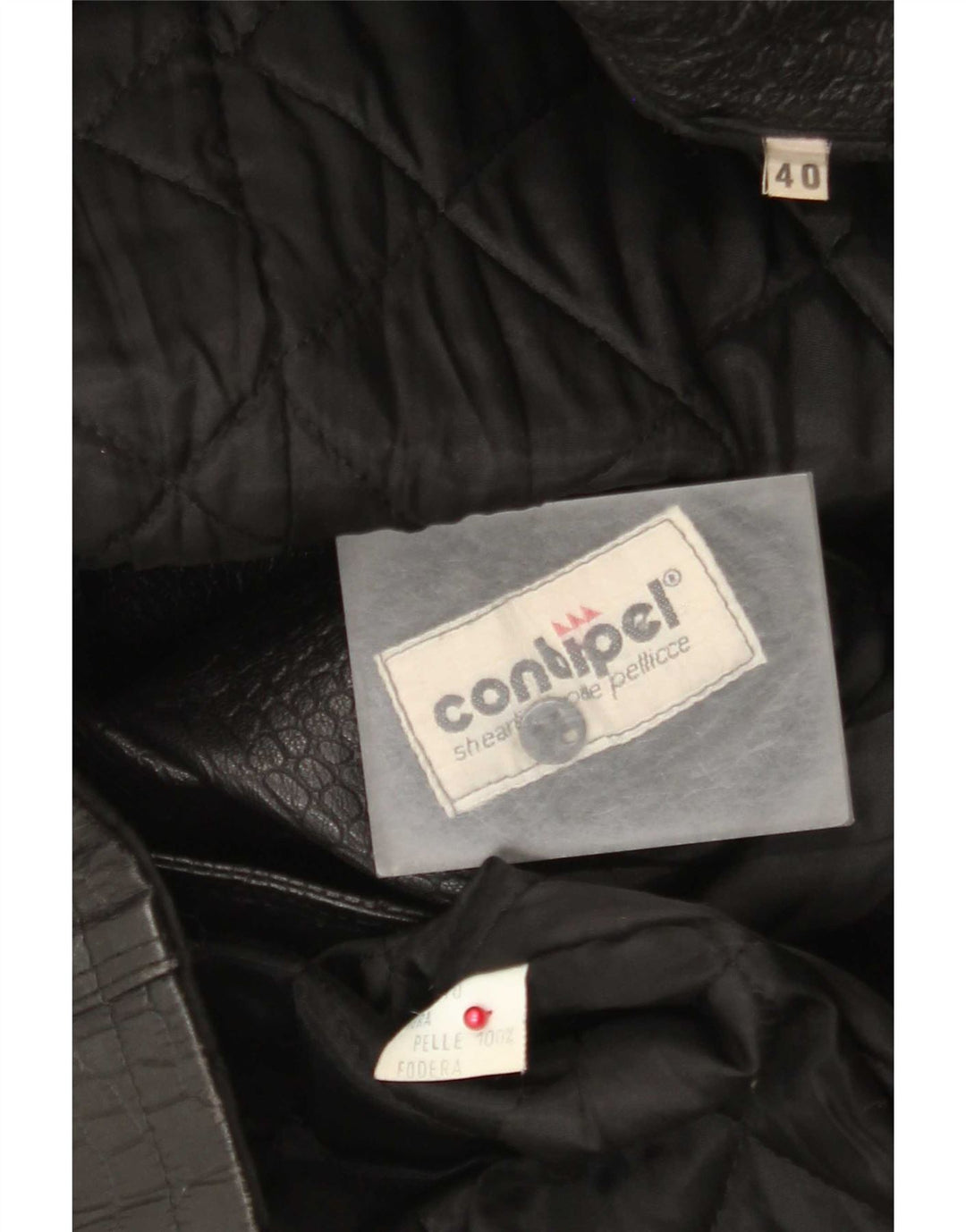 Abrigo De Mujer Conbipel De Doble Botonadura IT 40 Small Negro Estampado Animal
