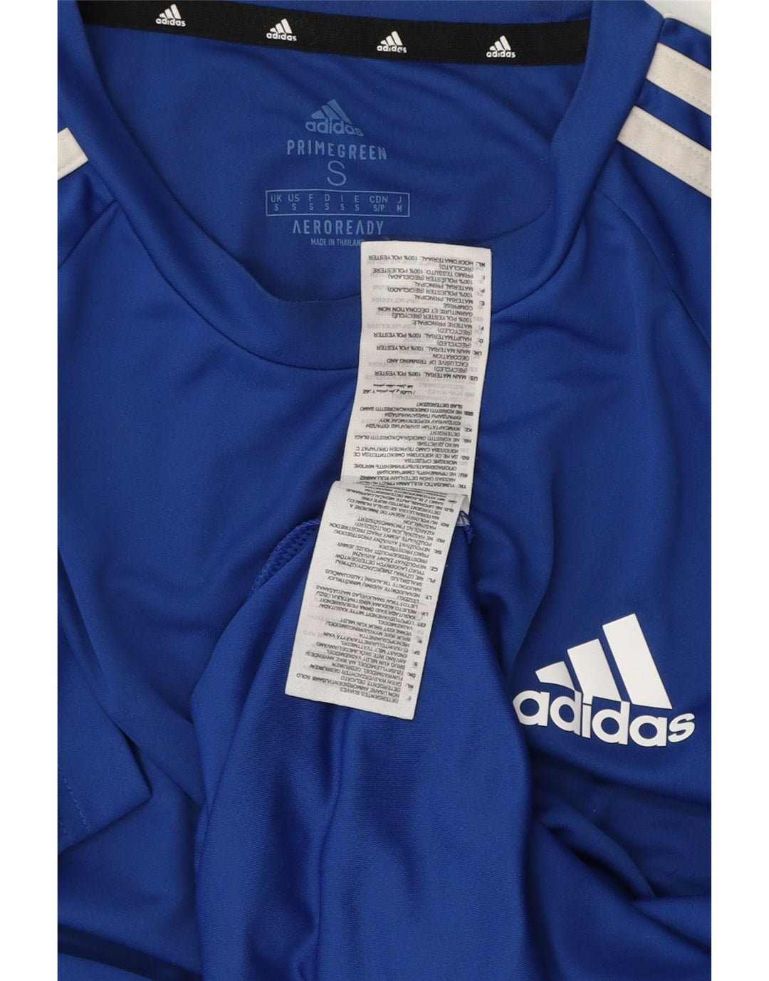 ADIDAS Hombres Climalite Camiseta Top Pequeño Azul Poliéster