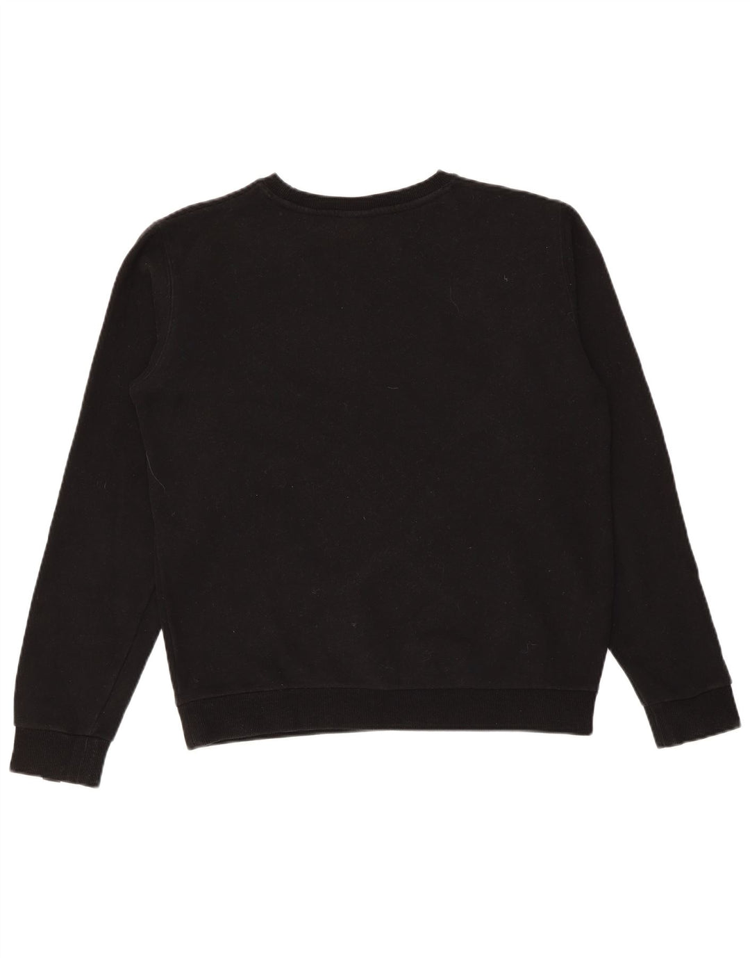 Ellesse Sudadera de gran tamaño con estampado gráfico para mujer UK 8 Small Algodón negro