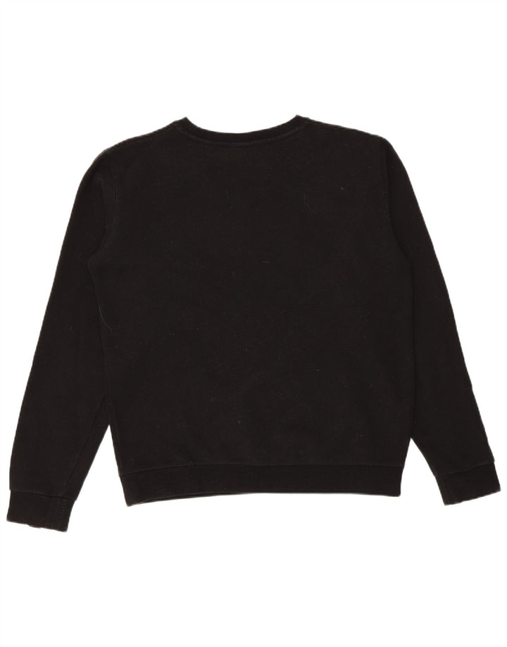 Ellesse Sudadera de gran tamaño con estampado gráfico para mujer UK 8 Small Algodón negro