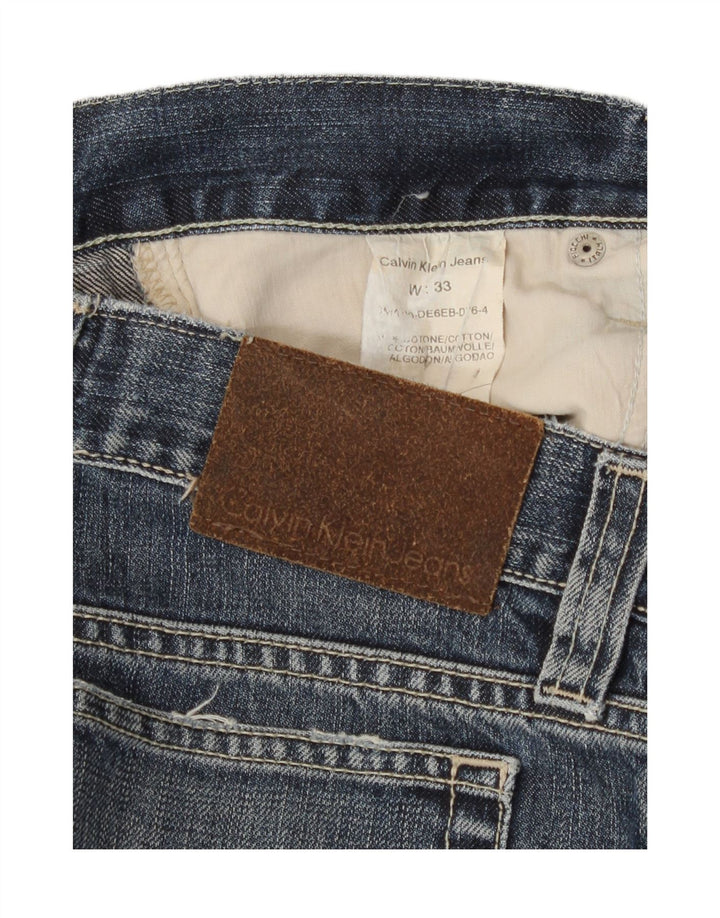 Vaqueros Rectos Calvin Klein Mujer W33 L30 Algodón Azul