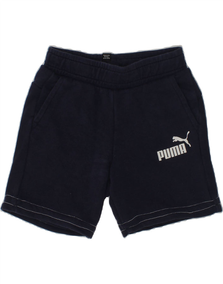 PUMA Boys Graphic Sport Shorts 7-8 Years Navy Blue | Vintage Puma | Thrift | Second-Hand Puma | Used Clothing | Messina Hembry 