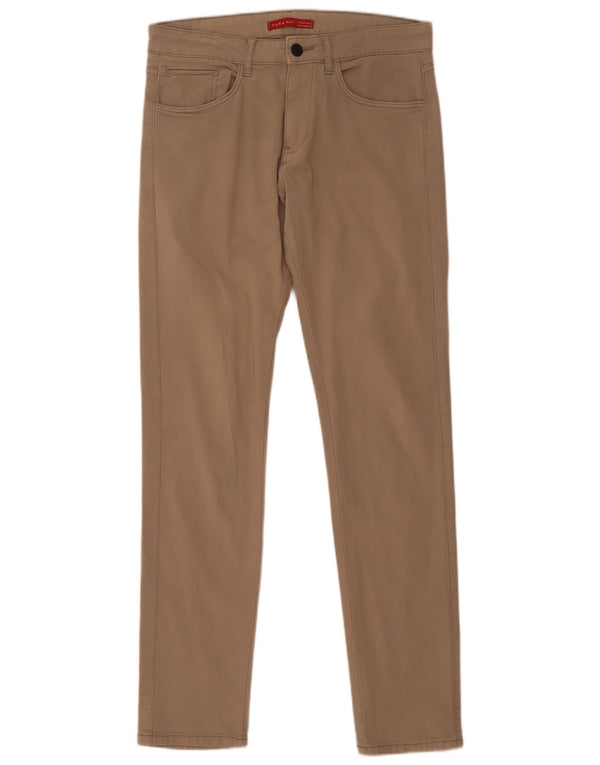 Zara Mens Pantalones Casuales Slim EU 40 Medium W31 L32 Beige