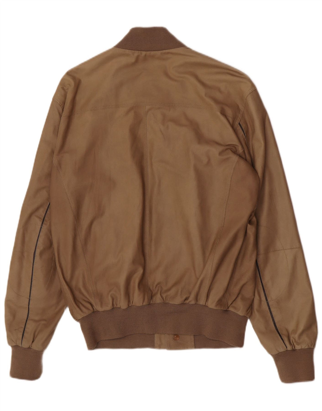 Mabrun Chaqueta bomber de cuero para hombre IT 54 2XL Cuero marrón