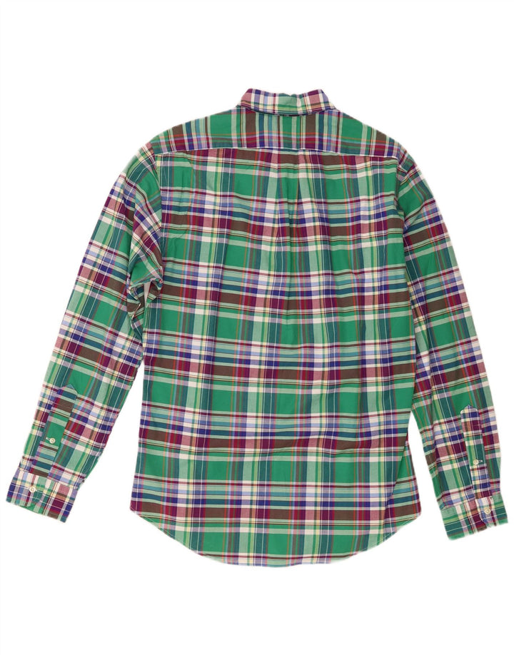 Camisa Ralph Lauren Hombre Slim Fit Algodón A Cuadros Verde Medio