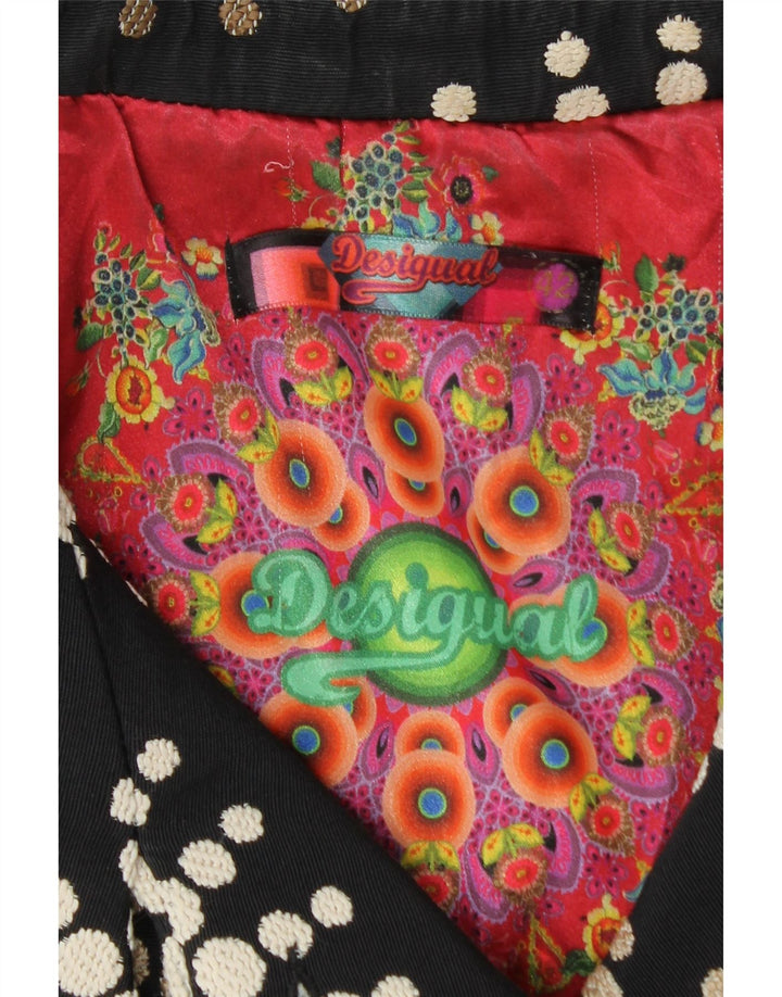 Abrigo Desigual para mujer EU 42 Acrílico floral negro grande
