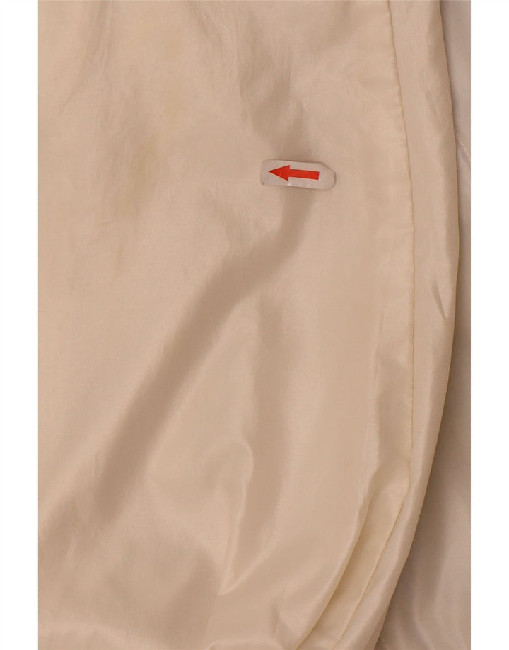 Vintage mujer impermeable Reino Unido 14 medio blanco