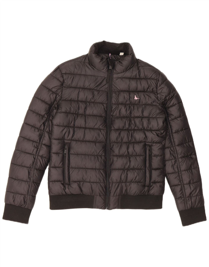 Jack Wills Chaqueta acolchada para mujer UK 10 Small Poliéster negro