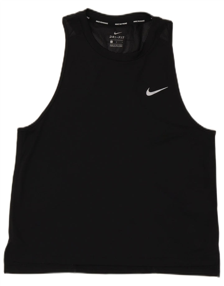 Nike - Camiseta sin mangas Dri Fit para mujer, talla 40, talla grande, poliéster negro