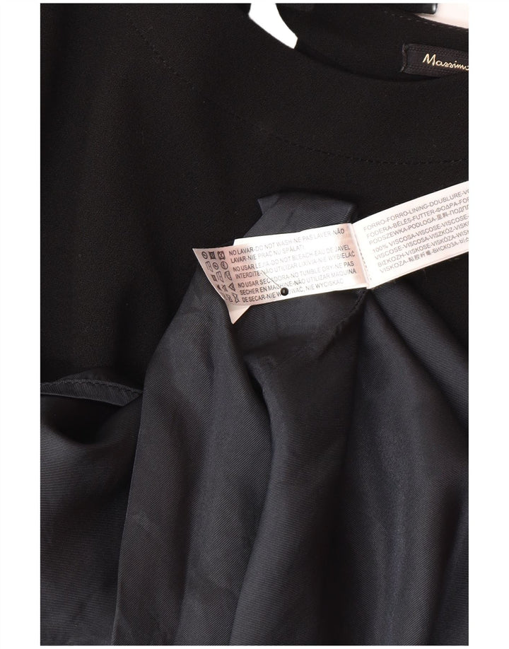Massimo Dutti Vestido Recto Mujer EU 40 Mediano Viscosa Negro