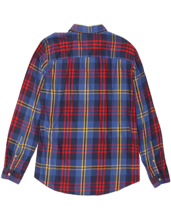 JOULES Mens Classic Fit Flannel Shirt Large Blue Check Cotton Vintage Joules and Second-Hand Joules from Messina Hembry 