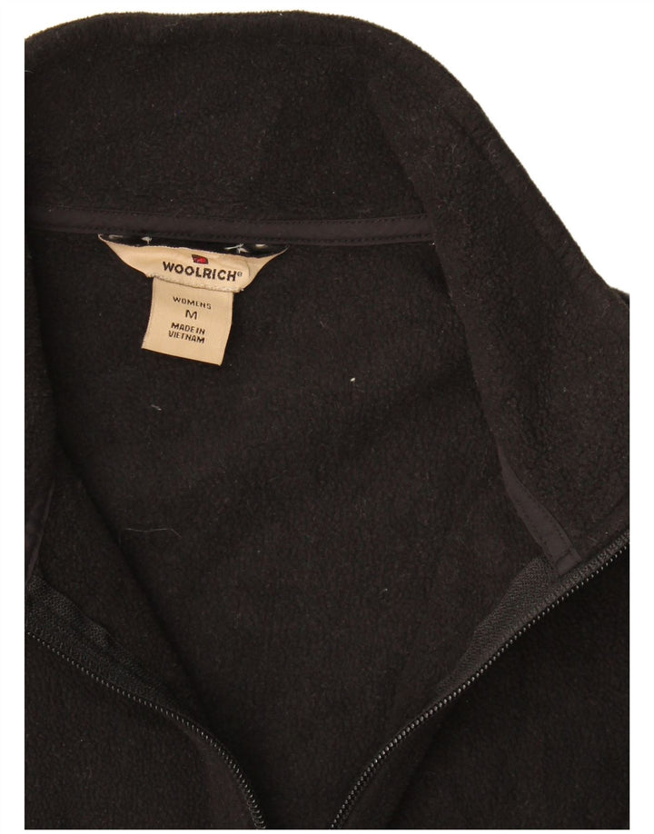 Woolrich Chaleco polar para mujer UK 44 Mediano Negro