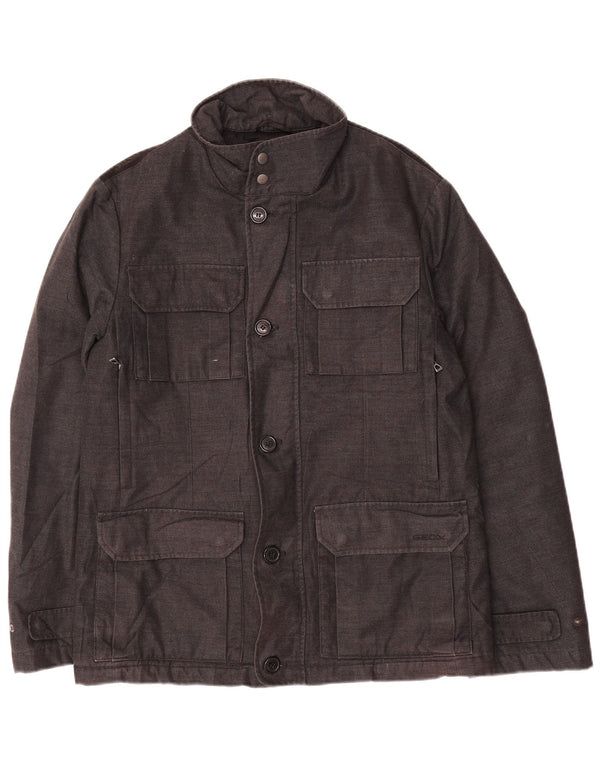 Geox Chaqueta utilitaria Respira para hombre UK 38 Algodón gris medio