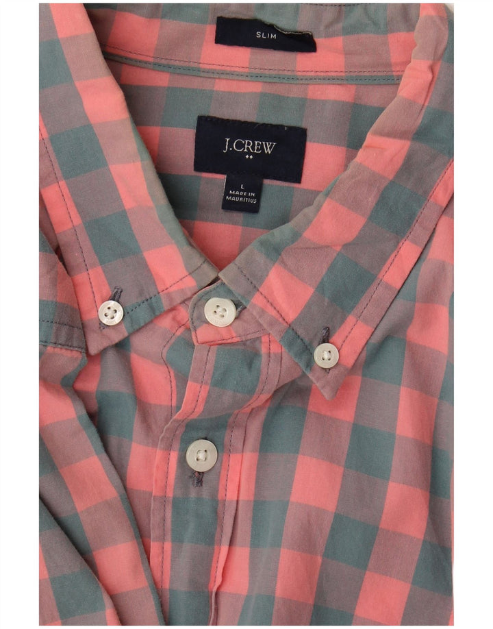 J. Crew - Camisa ajustada para hombre, color rosa, talla grande
