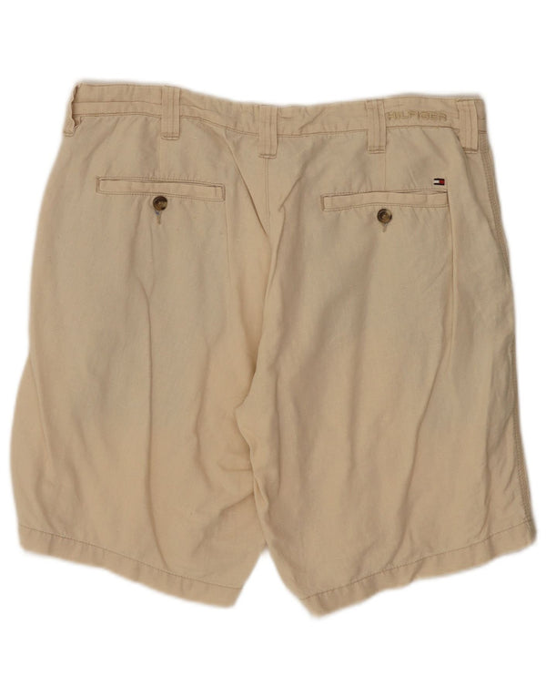 Tommy Hilfiger Pantalones cortos chinos para hombre W34 Large Beige Linen